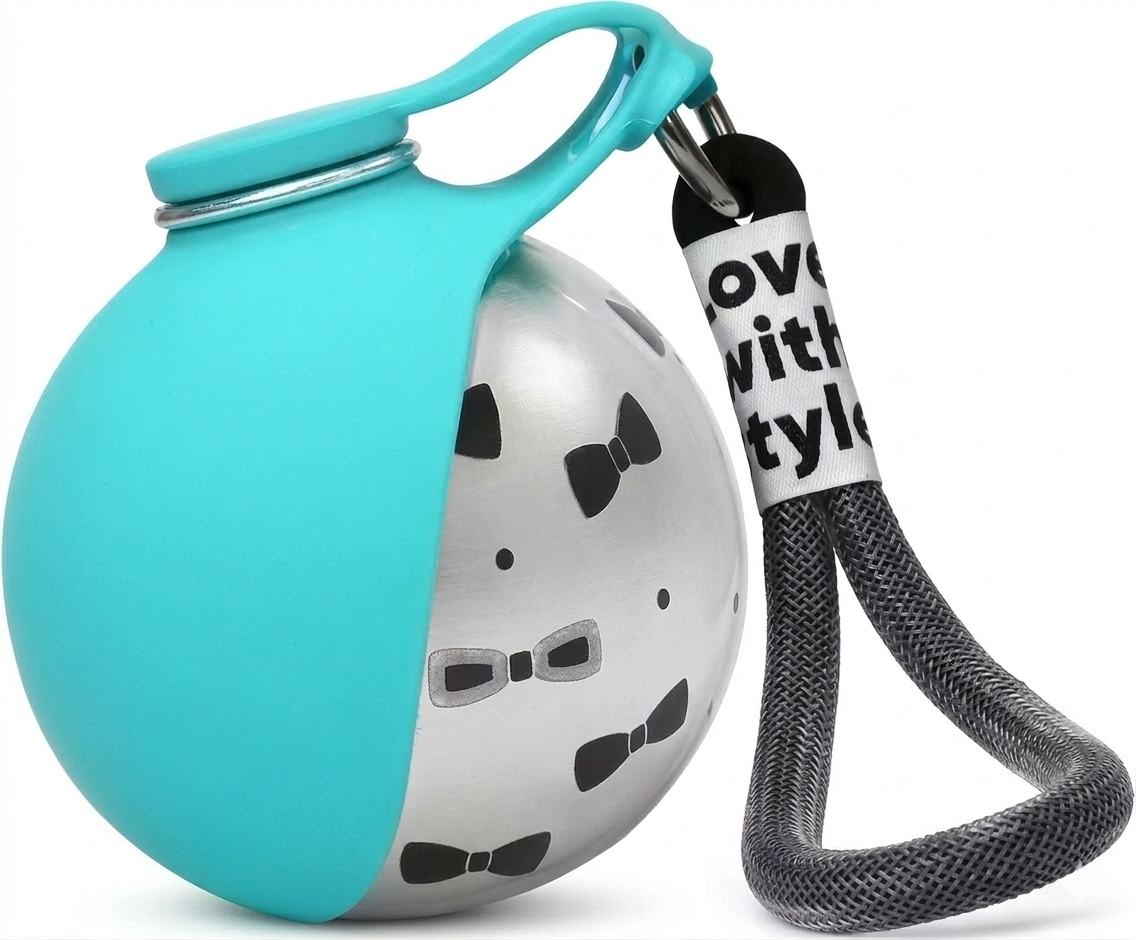 Portable Pet Travel Water Bottle & Bowl - Stainless Steel