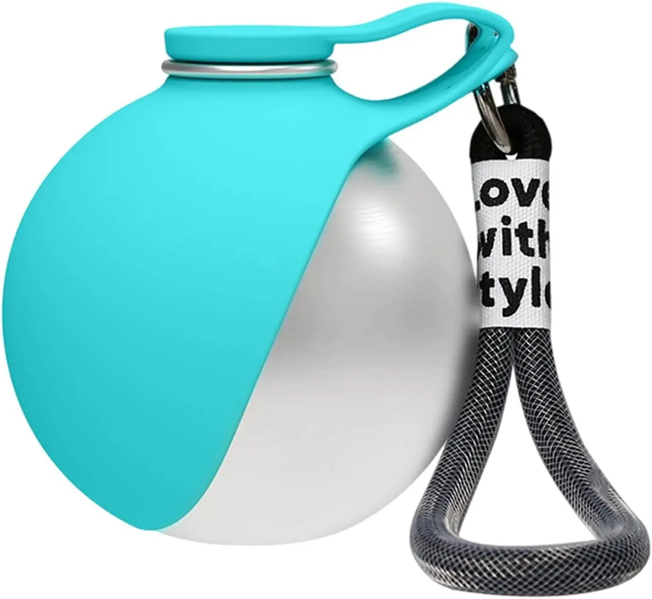 Portable Pet Travel Water Bottle & Bowl - Stainless Steel