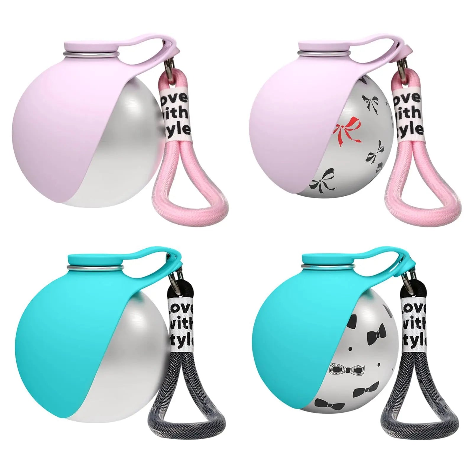 Portable Pet Travel Water Bottle & Bowl - Stainless Steel